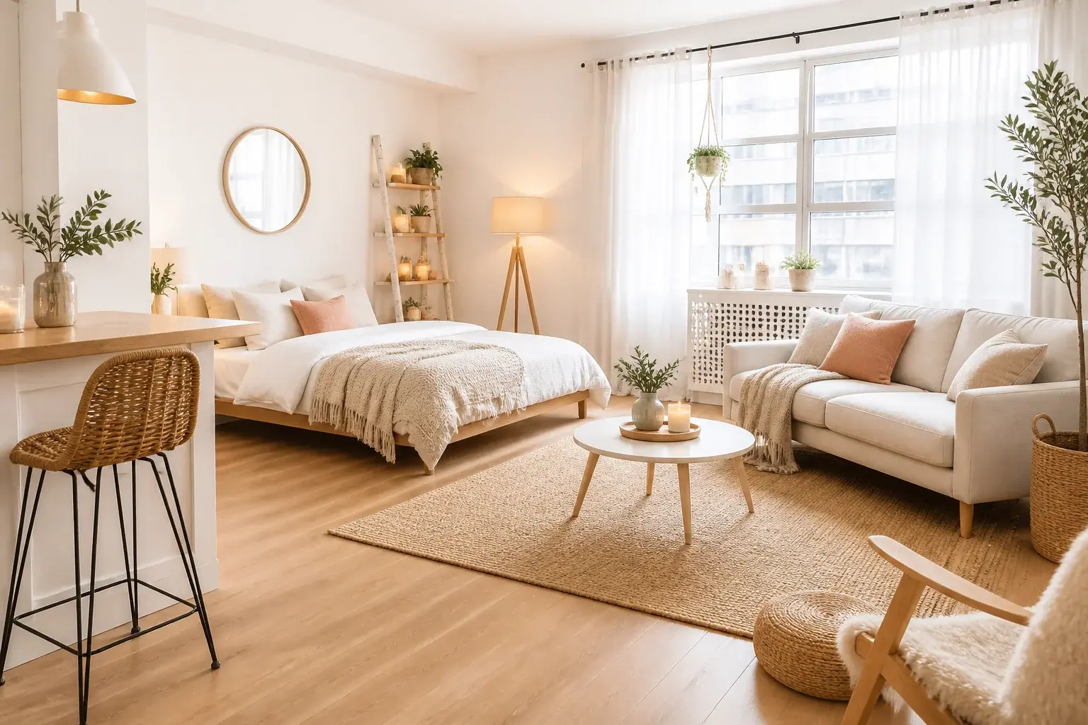 13 White Studio Apartment Ideas to Spark Small-Space Chic
