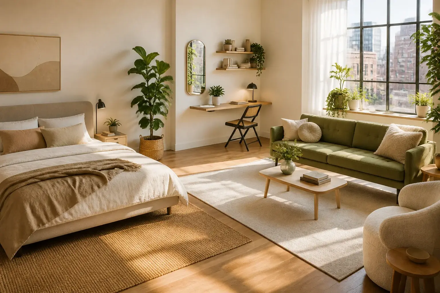 How to Arrange a Studio Apartment for Bigger Vibes